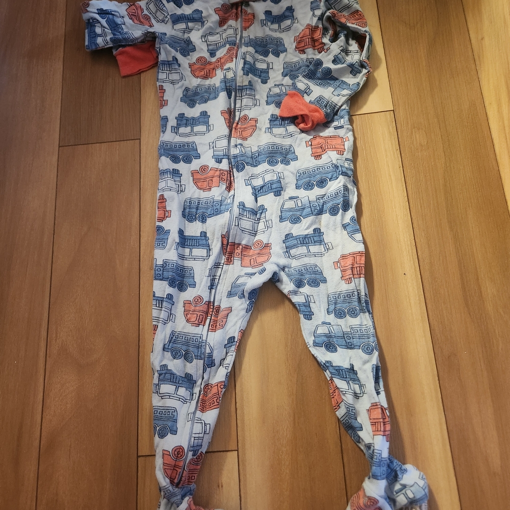 Kids One Piece with Blue and Red Truck Print